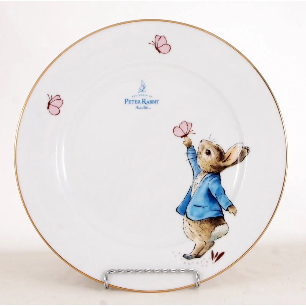 Beatrix Potter Peter Rabbit Easter Bunny & Butterflies Dinner Plates Set of 3